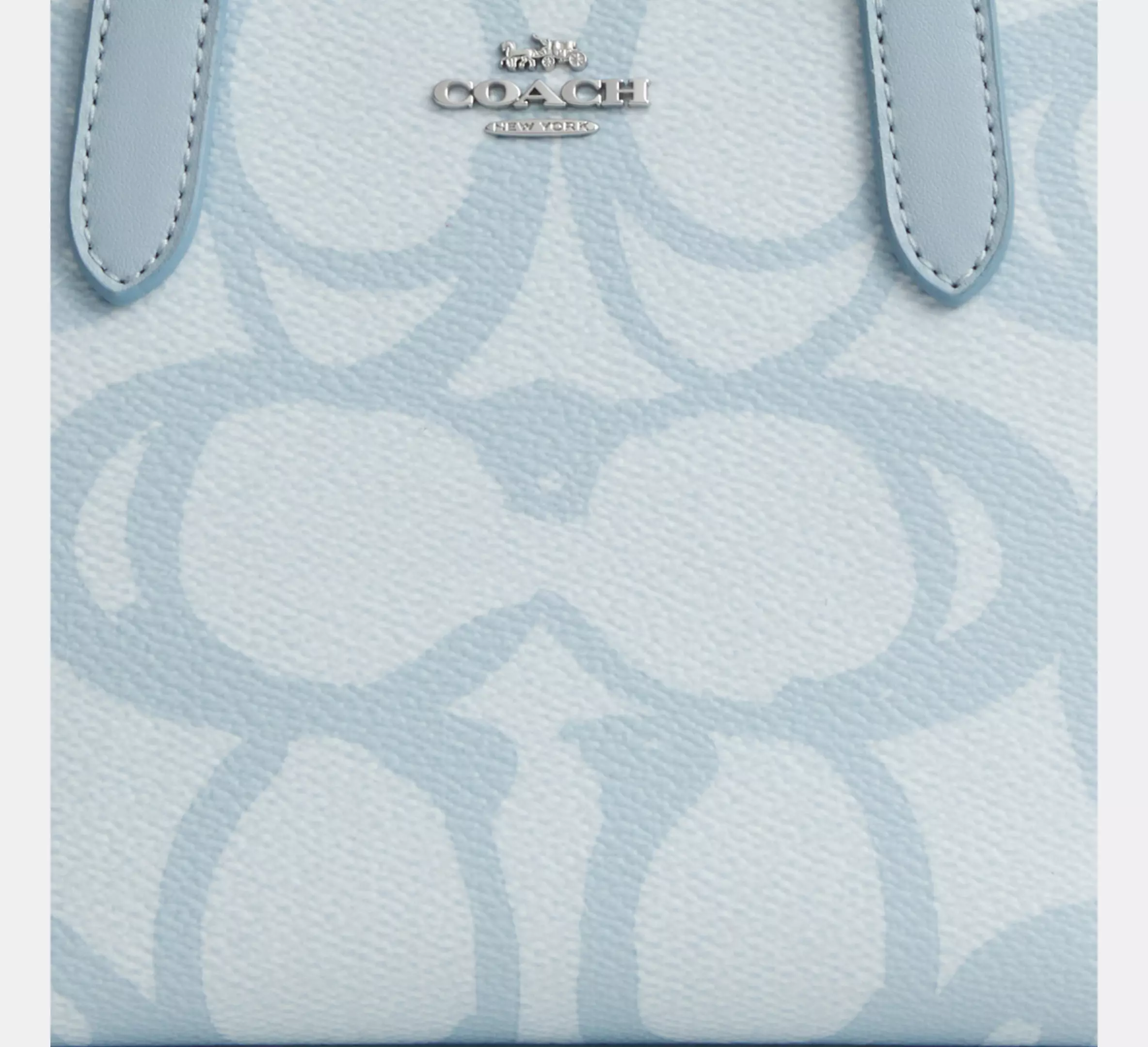 Coach City Mini Tote Bag In Signature Canvas Blue - Image 4