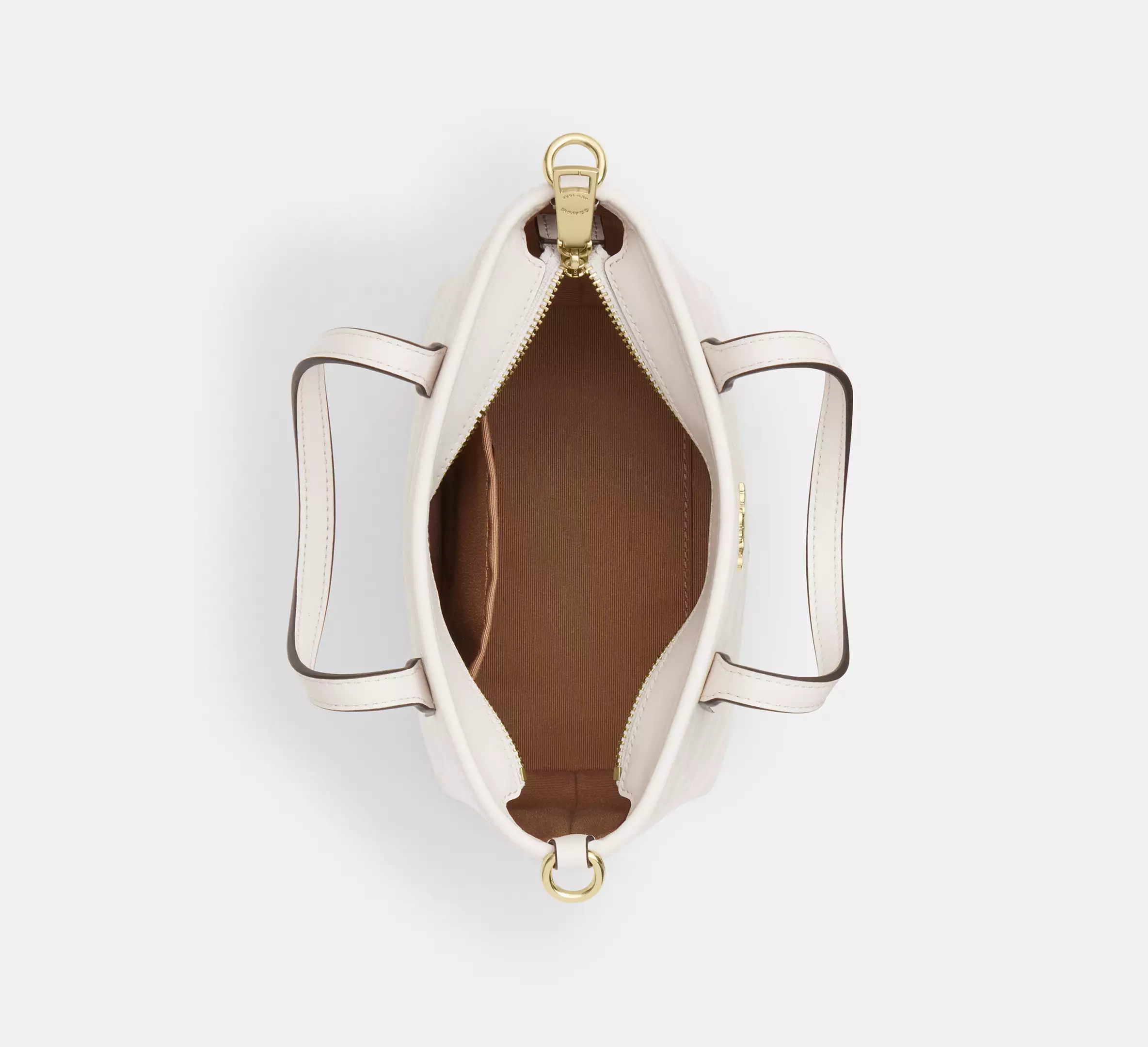 Coach City Mini Tote Bag In Signature Canvas White/Chalk - Image 2