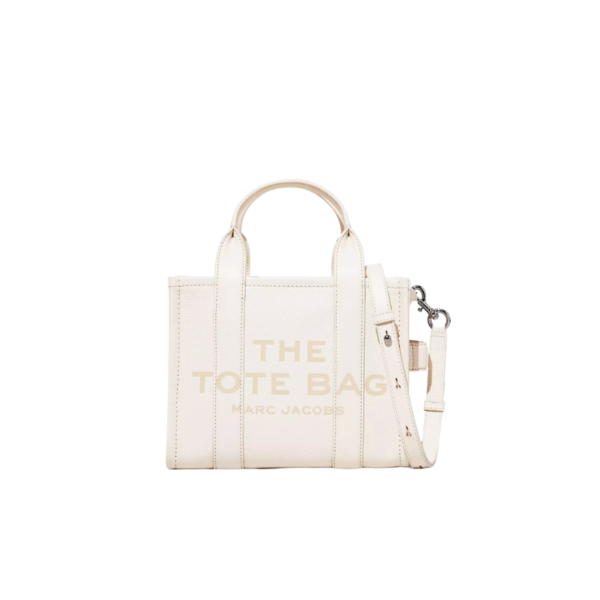 The Marc Jacobs Small Tote Bag Leather Cotton Silver