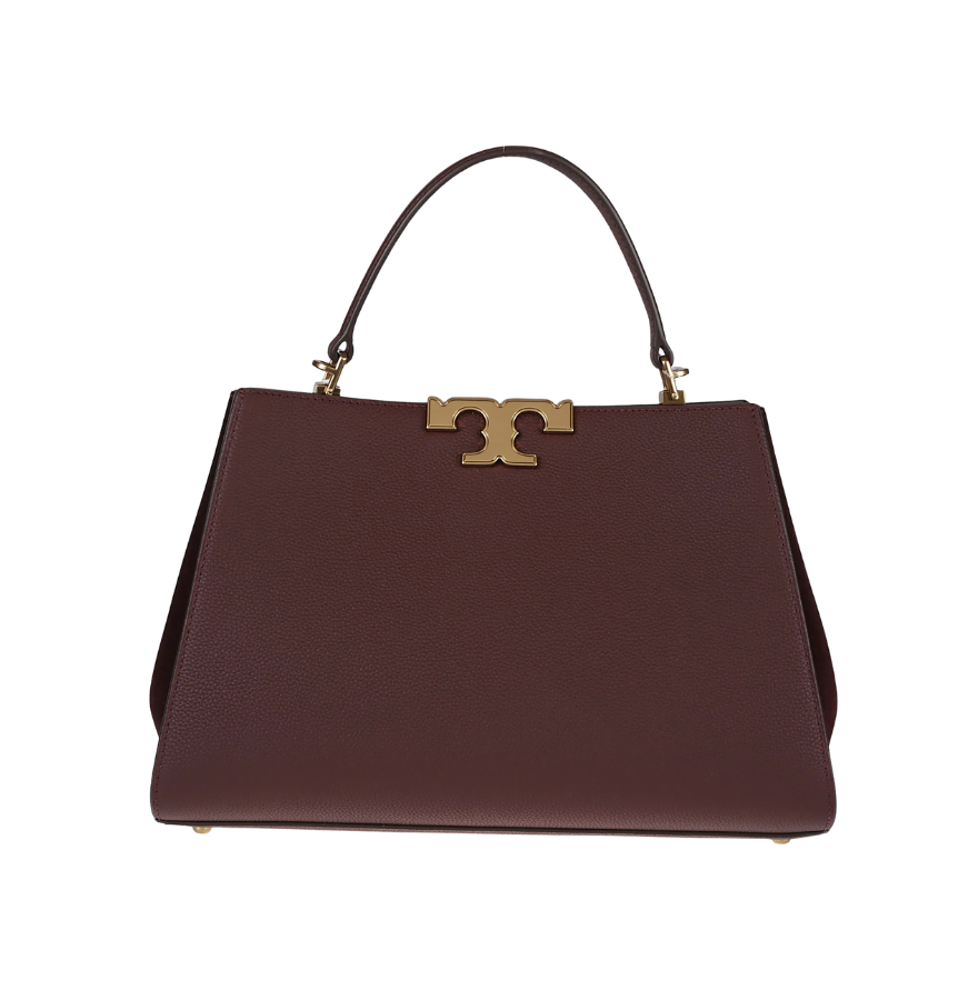 Tory Burch Eleanor Pebbled Stachel Bag Dark Cabernet