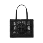 Tory Burch Ella Hand-Crocheted Small Tote Black