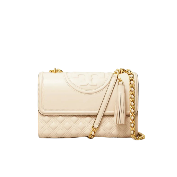 Tory Burch Fleming Convertible Shoulder Bag New Cream