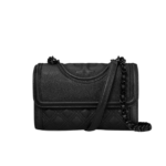 Tory Burch Fleming Convertible Shoulder Bag Polished-Grain Black
