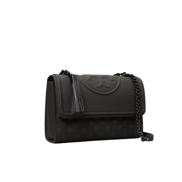 Tory Burch Fleming Small Convertible Shoulder Bag Black Matte