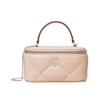 Tory Burch Kira Charm Diamond Quilt Vanity Case Soft pink