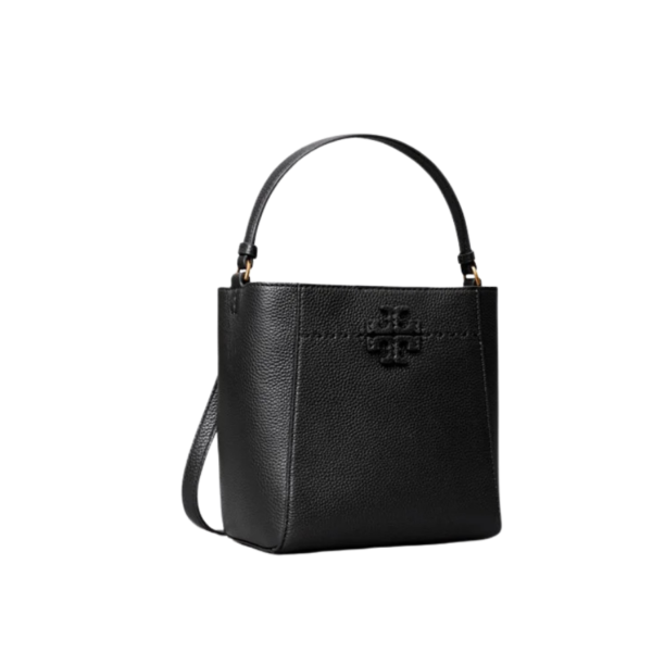 Tory Burch McGraw Small Bucket Bag Black