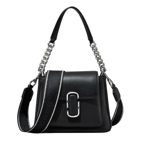 Marc Jacobs The J Marc Chain Mini Leather Satchel Bag - Black