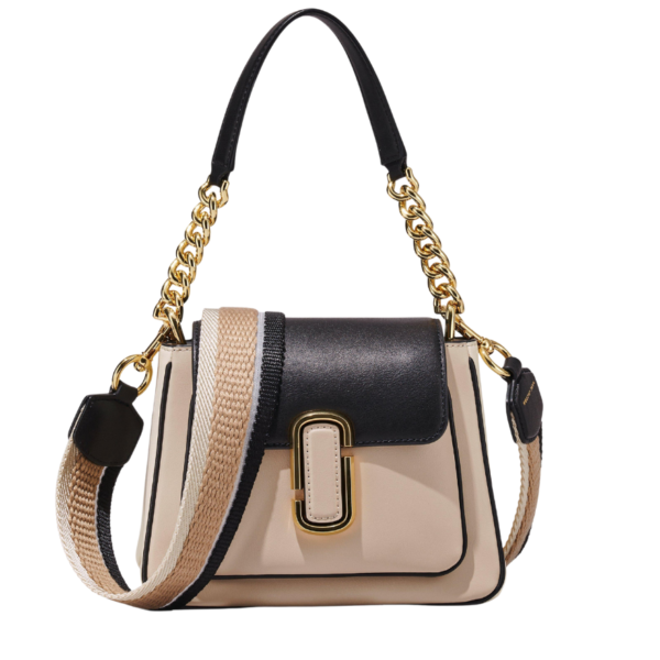 Marc Jacobs The J Marc Chain Mini Leather Satchel Bag - Beige