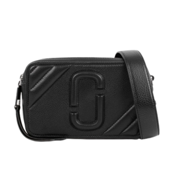 MARC JACOBS The Moto Shot Black Leather Camera Bag