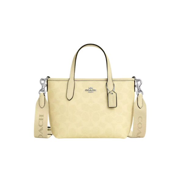 Coach City Mini Tote Bag In Signature Canvas Yellow