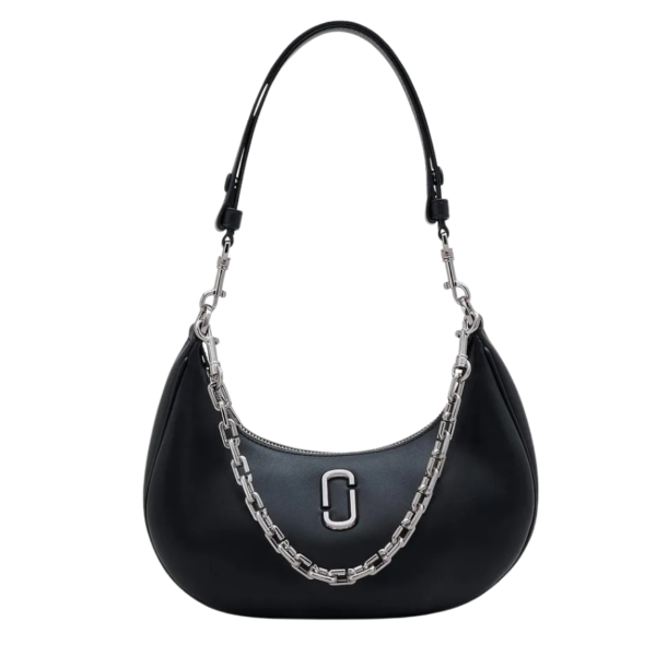 MARC JACOBS The Curve Leather Shoulder Bag - Black