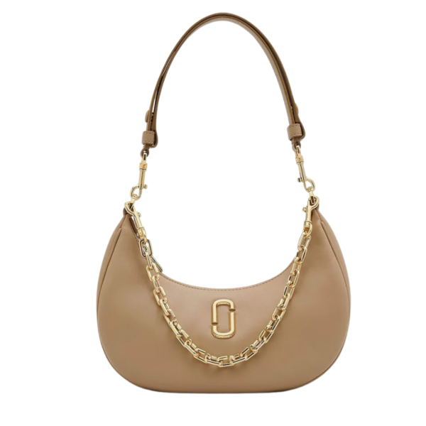 MARC JACOBS The Curve Leather Shoulder Bag - CAMEL
