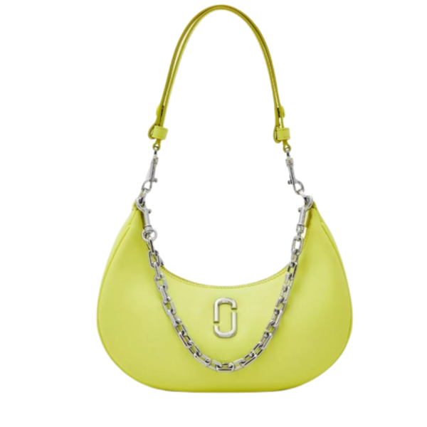 MARC JACOBS The Curve Leather Shoulder Bag - Yellow