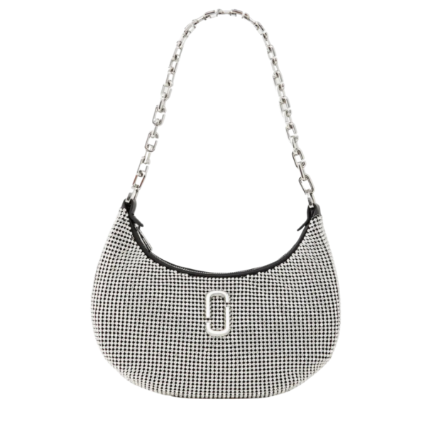 MARC JACOBS The Curve Leather Shoulder Bag - Silver
