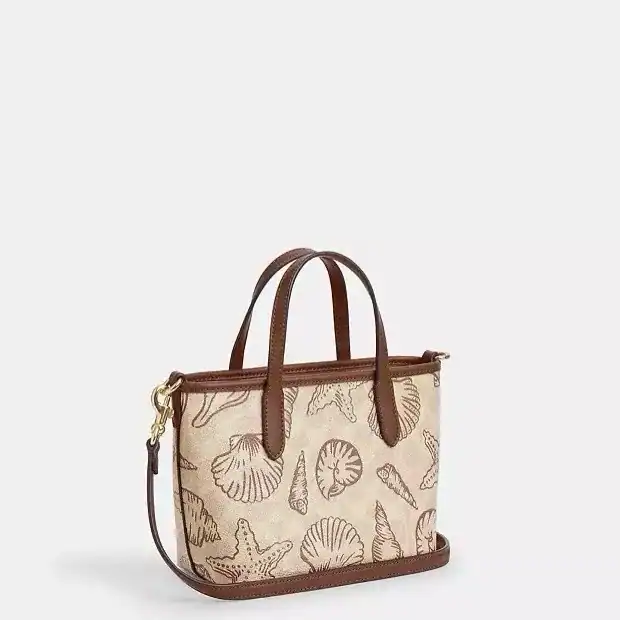 Coach City Mini Tote Bag In Signature Canvas Shell Print - Image 3
