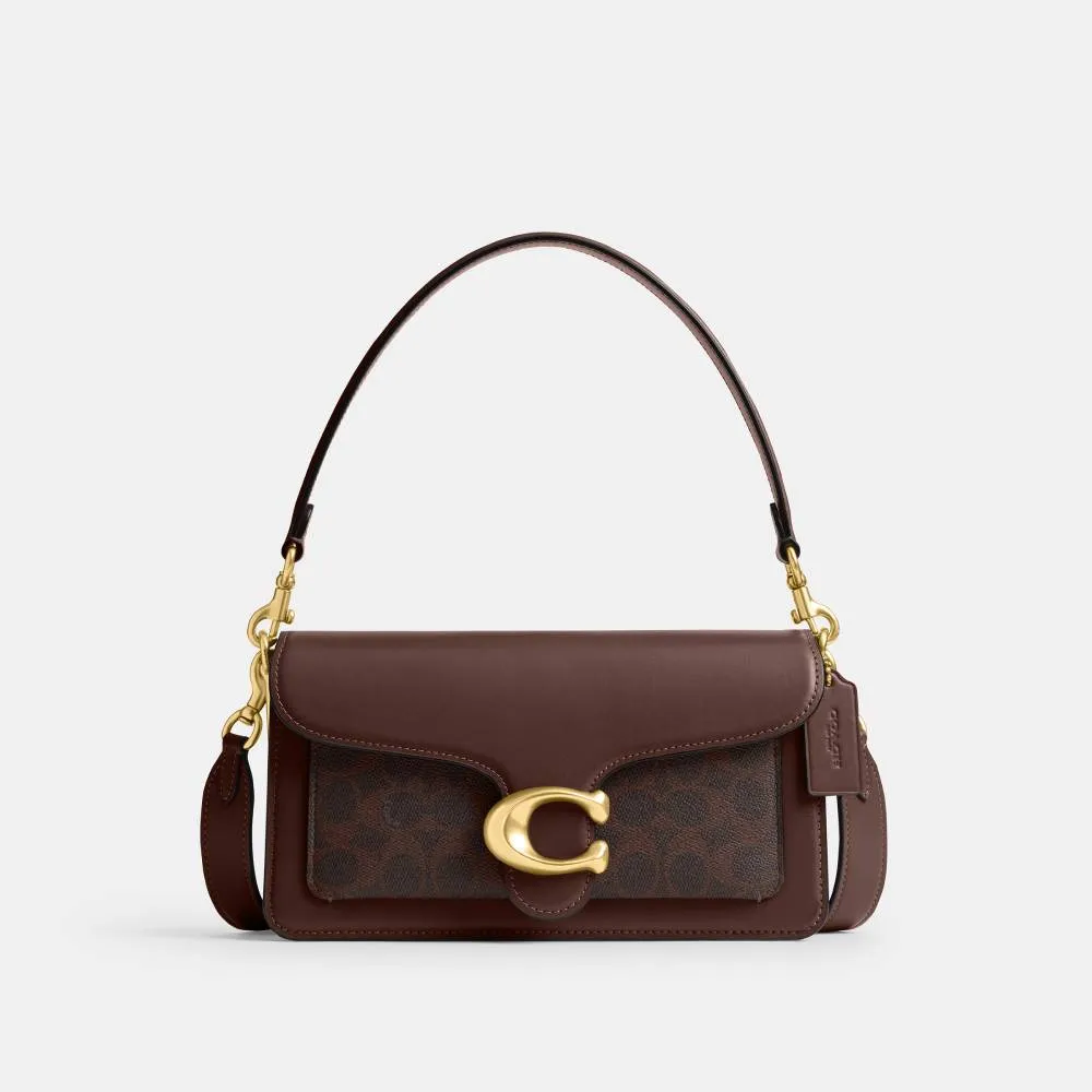 Tabby Shoulder Bag 26 Signature Coach Dark Brown Bag