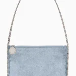 STELLA MCCARTNEY Falabella Pochette in Faux Shaggy Deer Blue