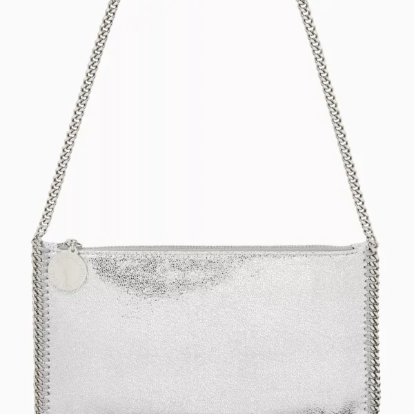 STELLA MCCARTNEY Falabella Pochette in Faux Shaggy Deer Grey