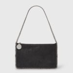 STELLA MCCARTNEY Falabella Pochette in Shaggy Deer Black Silver