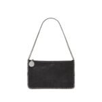 STELLA MCCARTNEY Falabella Pochette in Shaggy Deer Black Silver