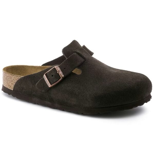 BIRKENSTOCK Boston Soft Footbed Suede Leather mocha