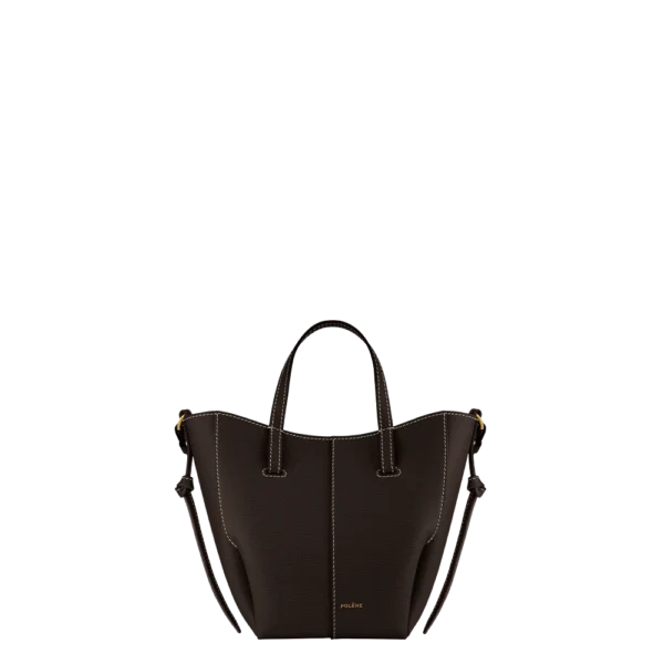 Polene Cyme Tote Nano EDITION TEXTURED EBONY